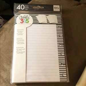 Happy Planner note paper and graph paper